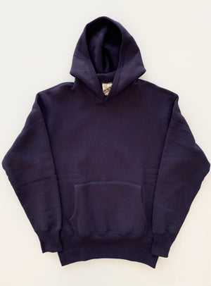 Tsuri-Ami Loopwheel Freedom-Sleeve Sweat Parka in Navy - Tempo