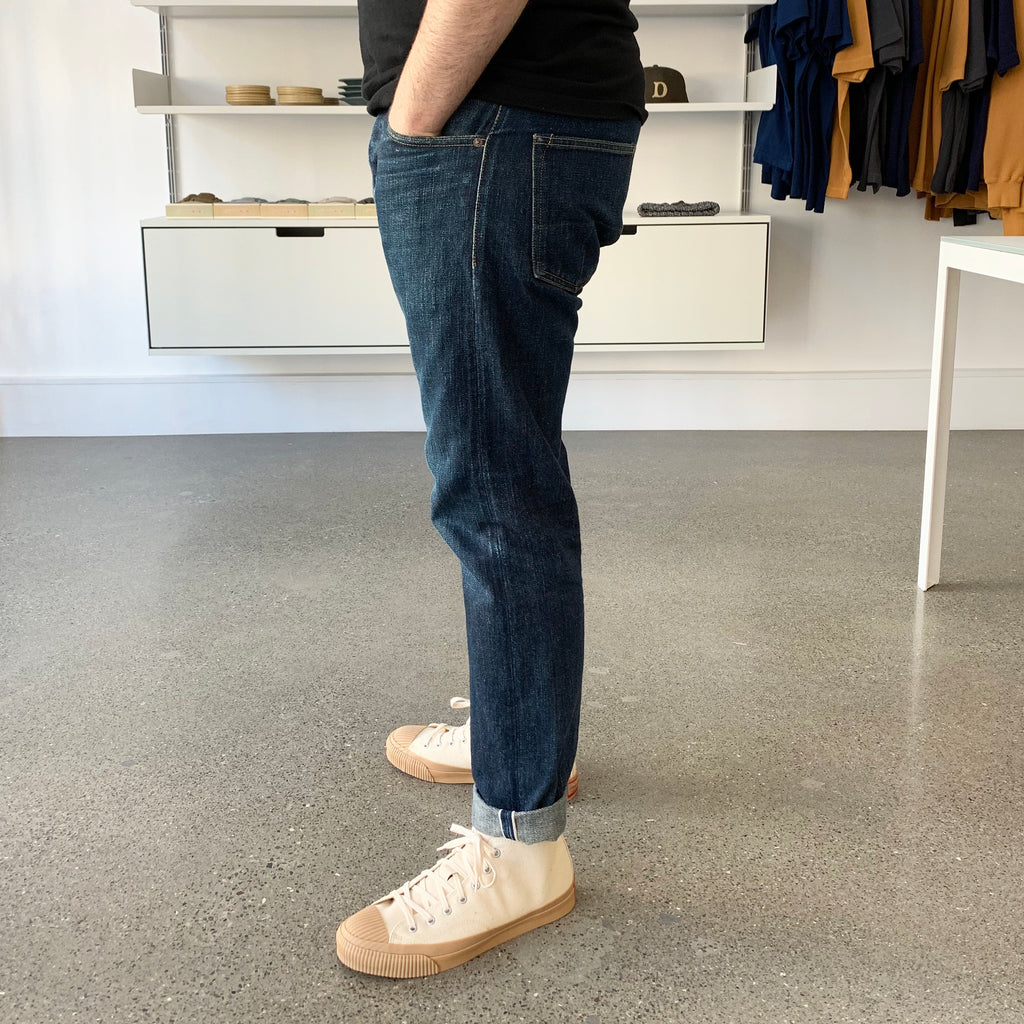 EHT - "Earth" High Tapered 18oz Greencast Selvedge Jeans - Tempo