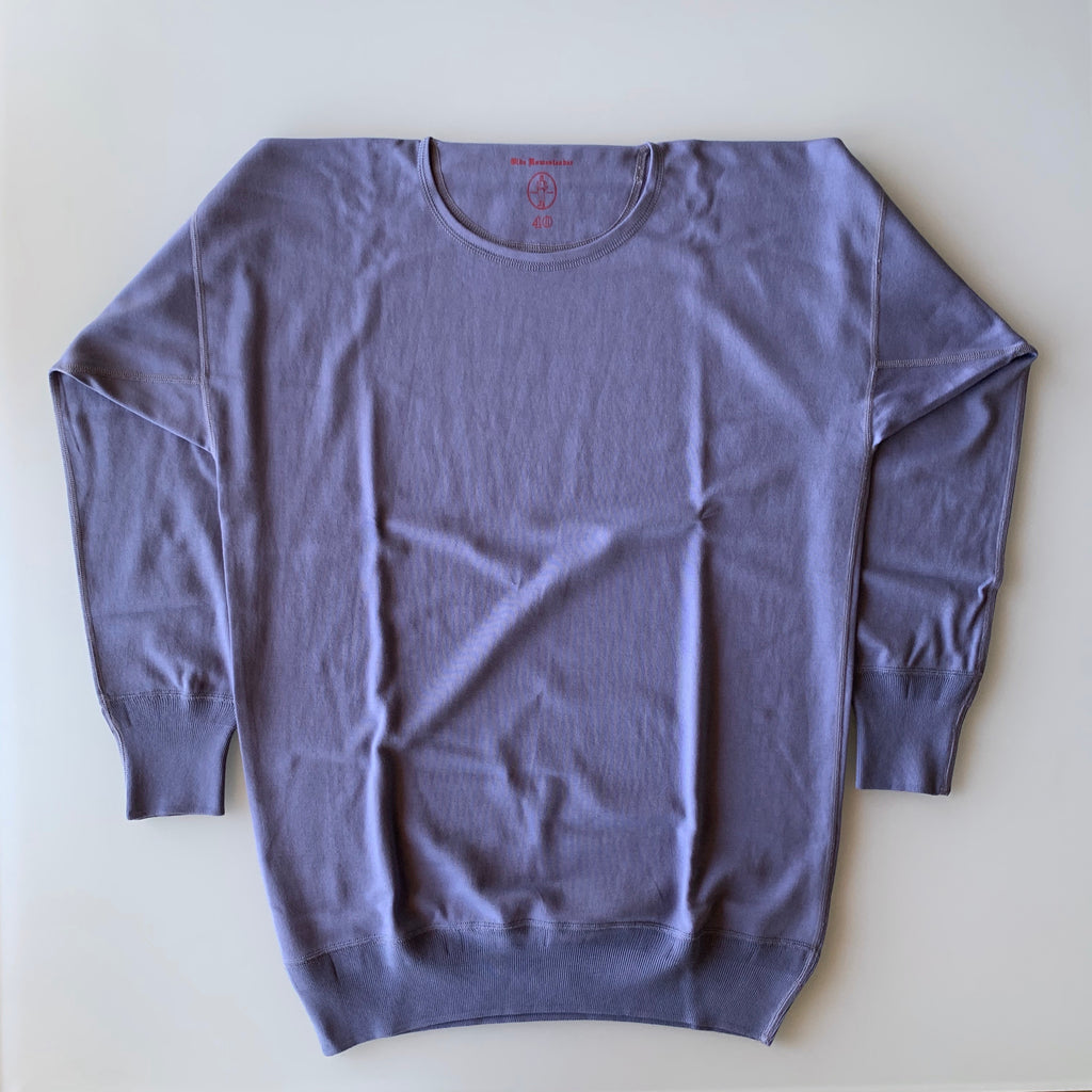 US004 Crew Neck Long Sleeve in French Blue - Tempo