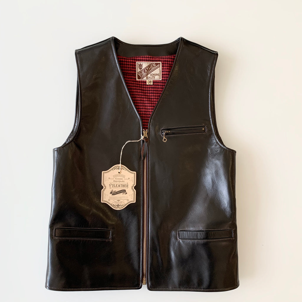 Teacore Vintage Pony Zip Vest in Black (PV-05) - Tempo