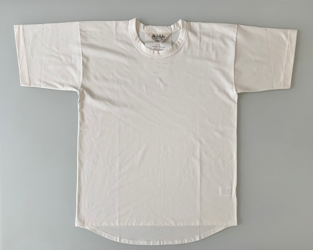 Suvin Plain Stitch Crew Neck Short Sleeve - Off White - Tempo