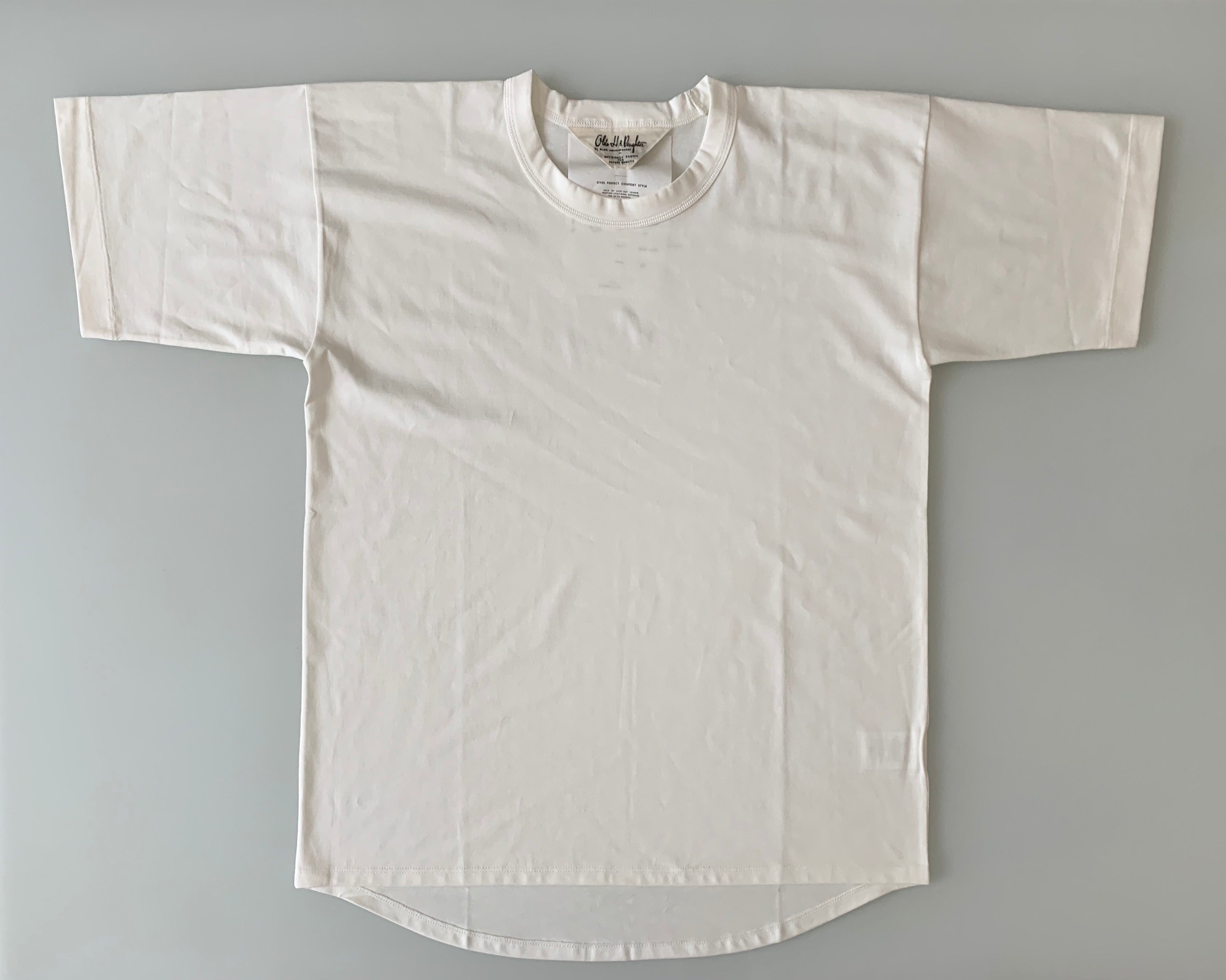 Suvin Plain Stitch Crew Neck Short Sleeve - Off White - Tempo