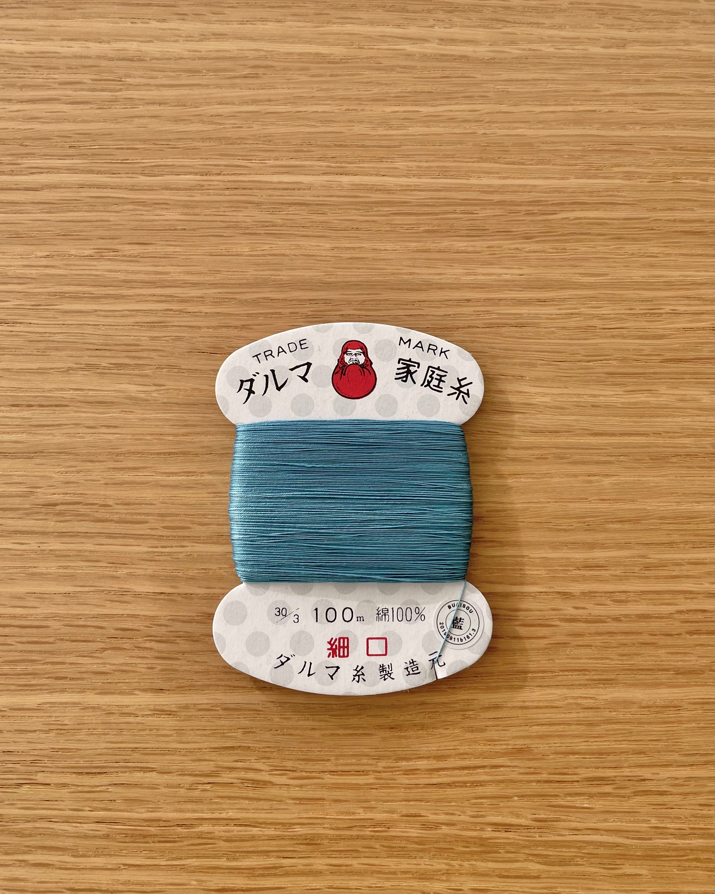 Hand Sewing Cotton Thread in Light Indigo - Sukumo Natural Indigo Hand-Dyed - Tempo