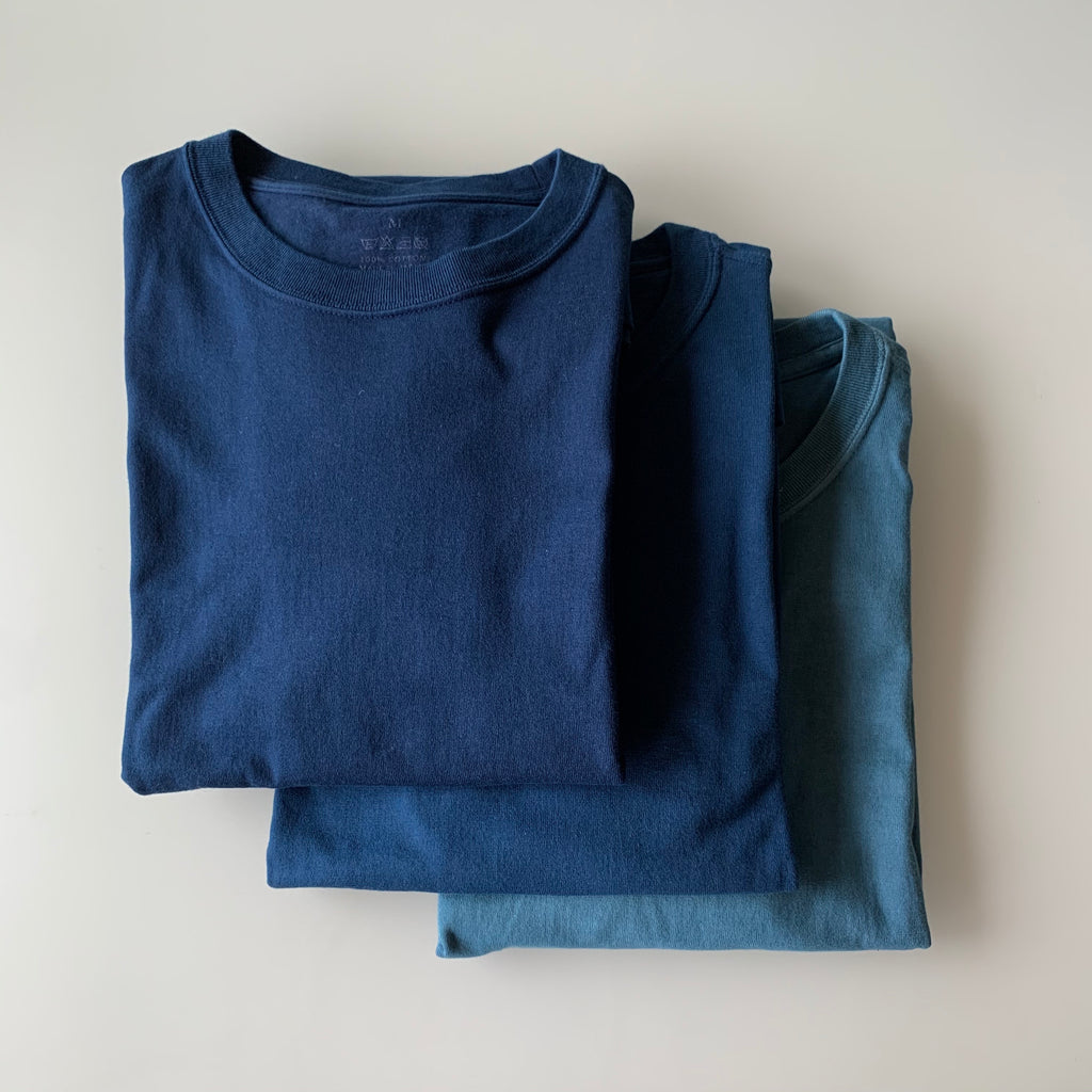 Tsuri-Ami Loopwheel T-Shirt II - Indigo - Sukumo Natural Indigo Hand-Dyed - Tempo