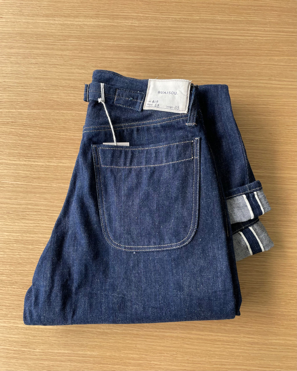 819 Denim 13.5oz Selvedge - Hi-Rise Wide Tapered - Sukumo Natural Indigo Hand-Dyed - Tempo