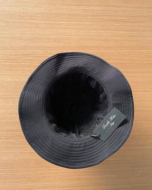Six Panel Metro Fatigue Hat in Black Teacore Horsehide