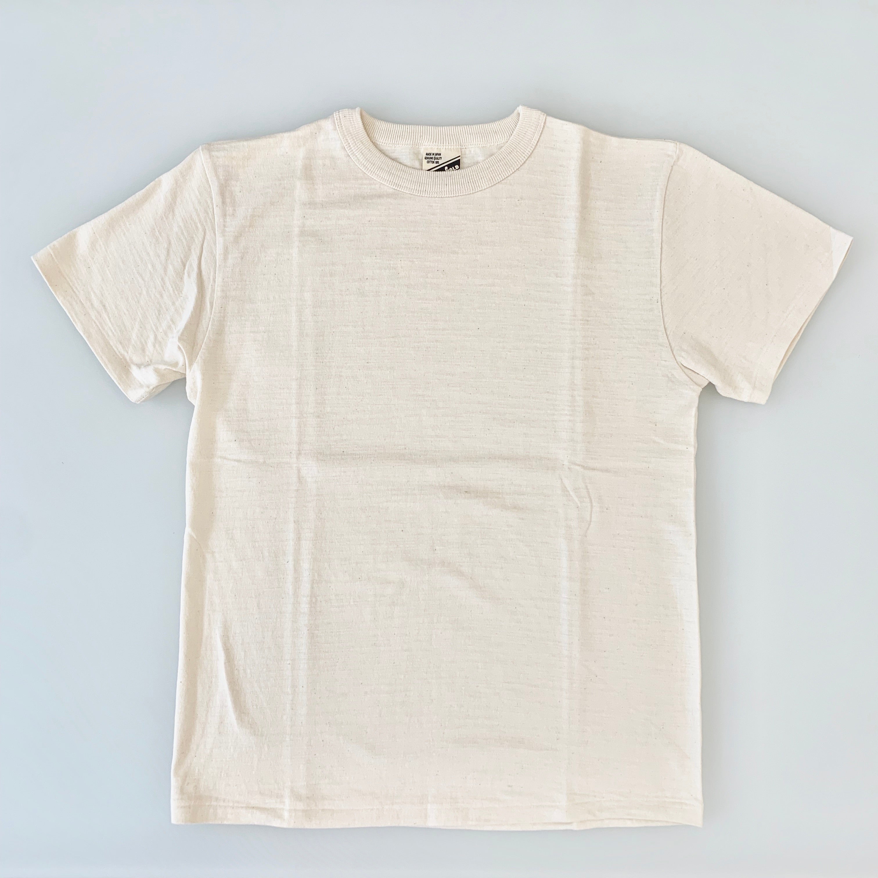 Tsuri-Ami Loopwheel Slub Cotton T-Shirt in Écru