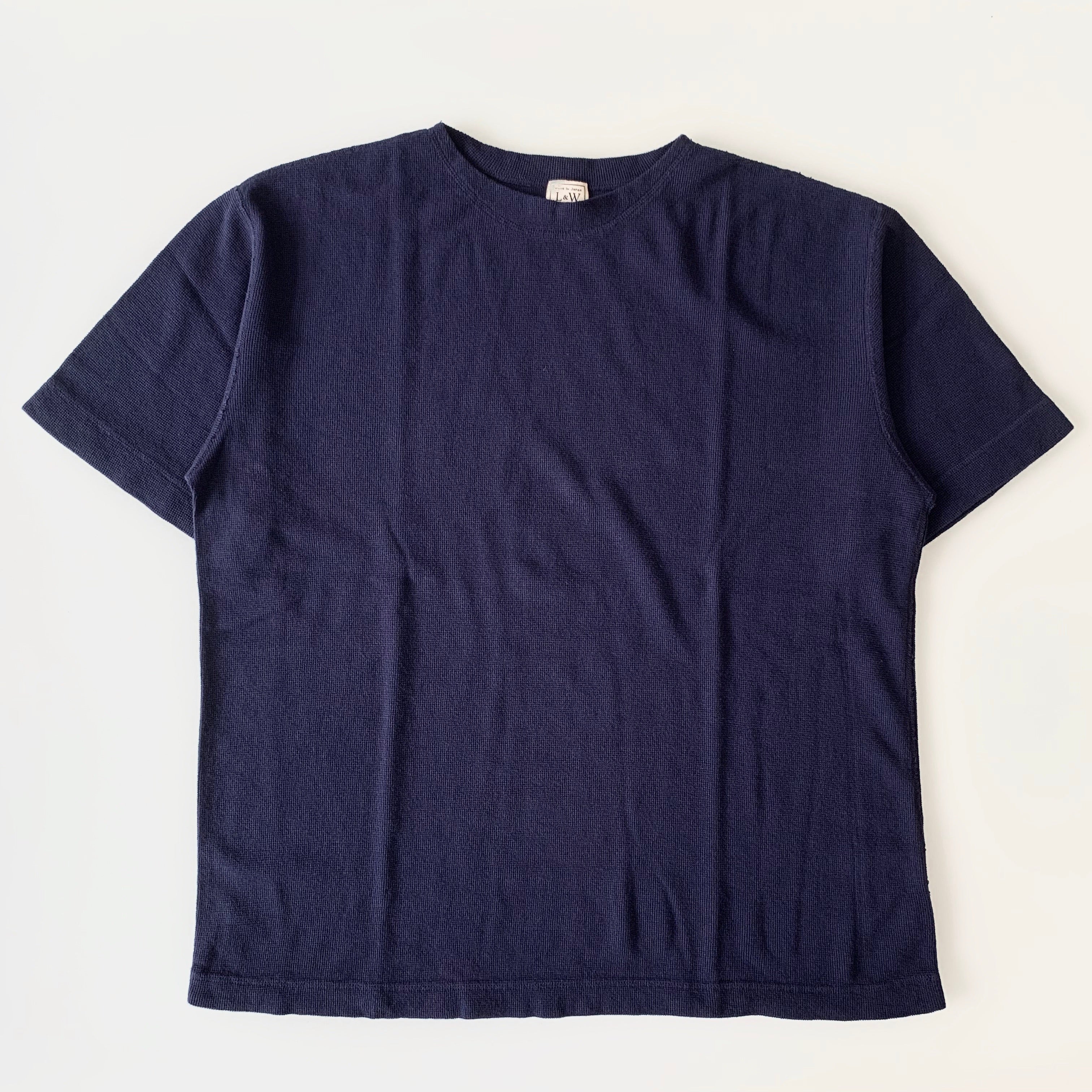 Rib Knit Short-Sleeve Boatneck in Deep Navy - Tempo