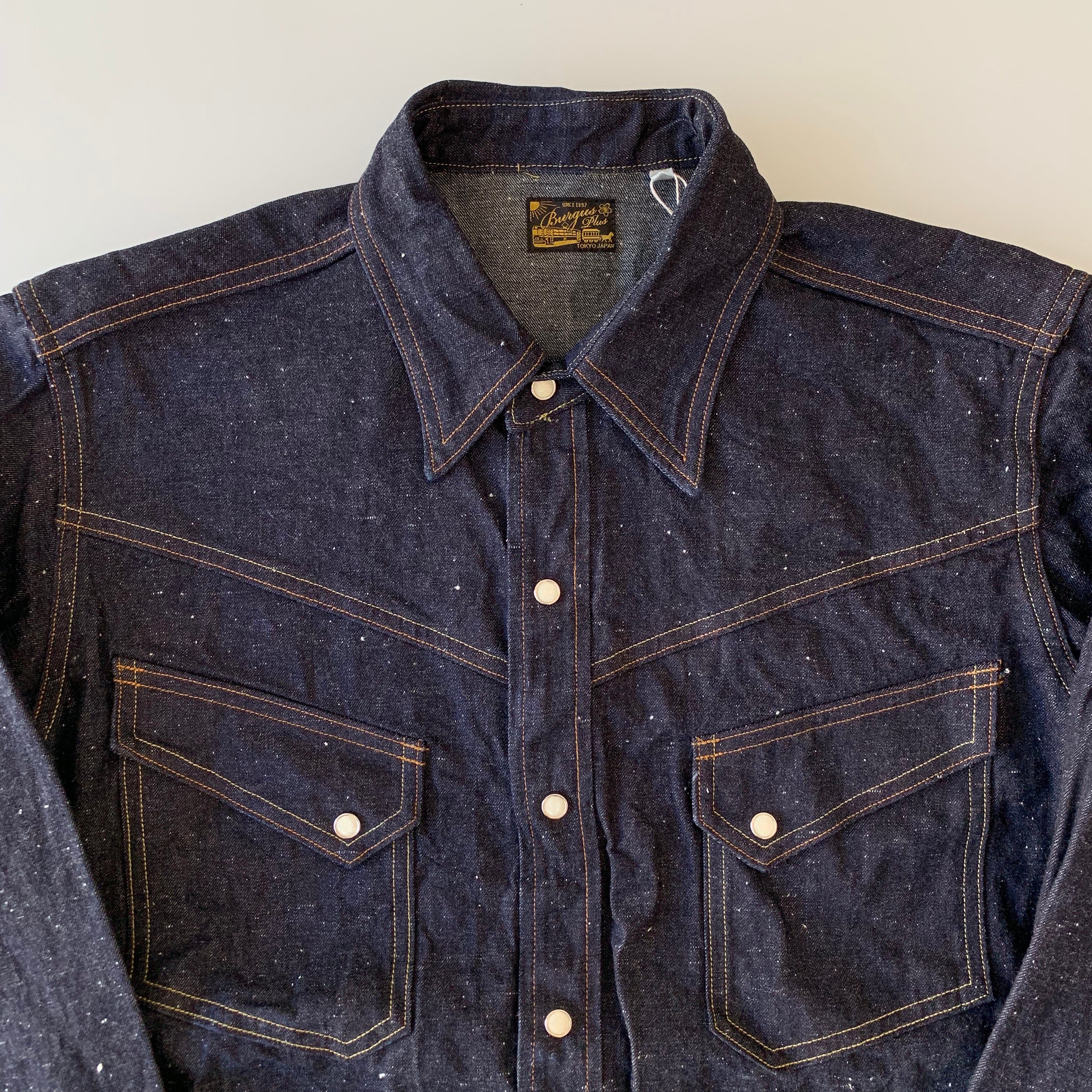 BURGUS PLUS Long Horn Western Shirt in 9oz. Nep Selvedge Denim