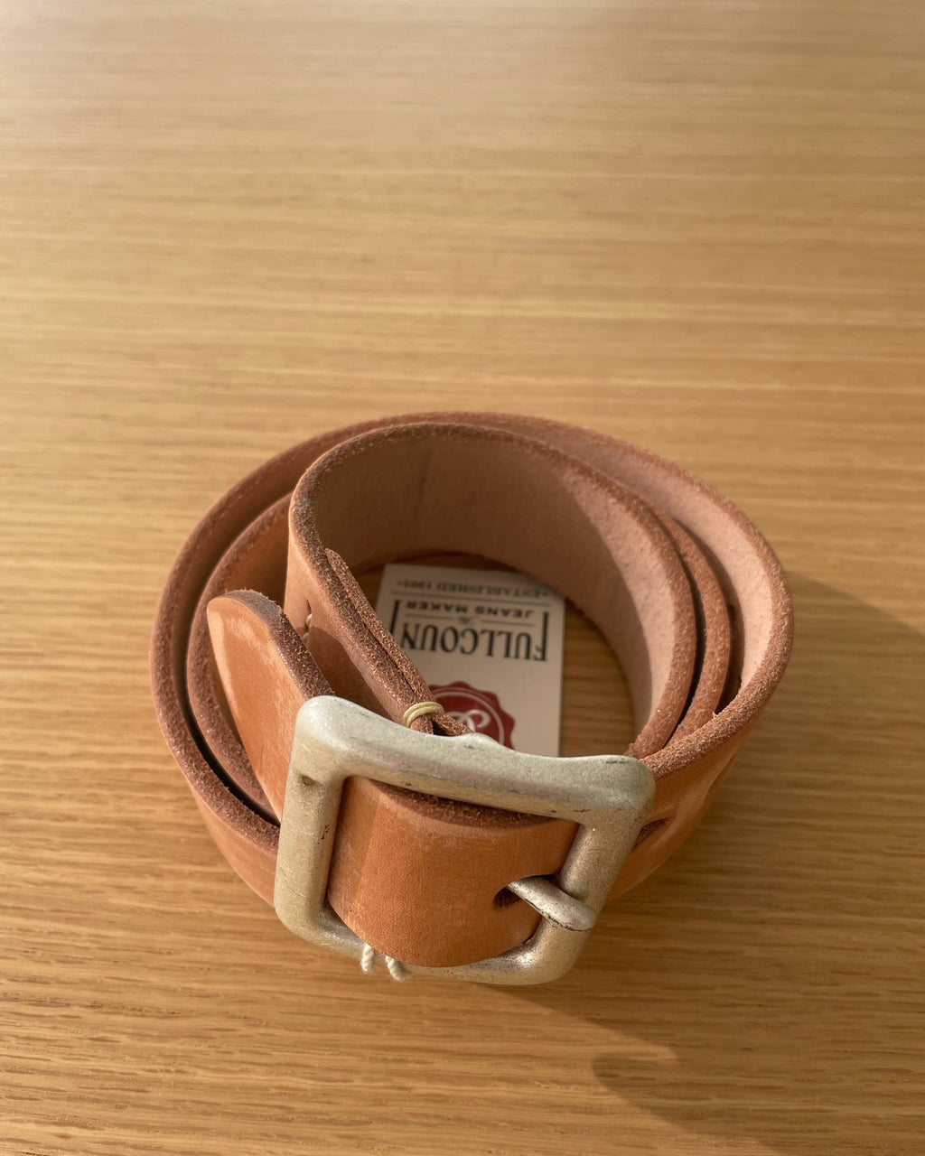 Wild Leather Garrison Belt in Vegetable Tanned Leather - Tempo