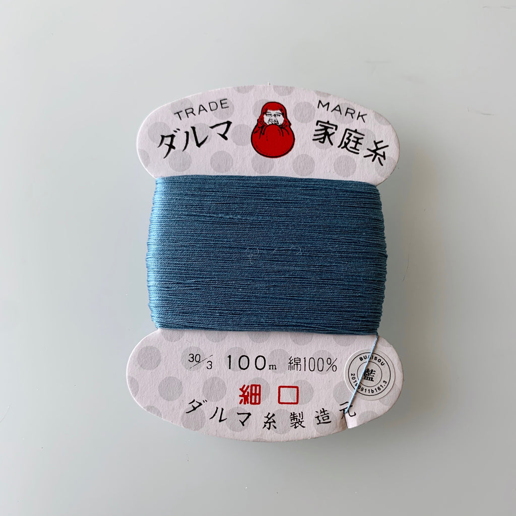 Hand Sewing Cotton Thread in Light Indigo - Sukumo Natural Indigo Hand-Dyed - Tempo