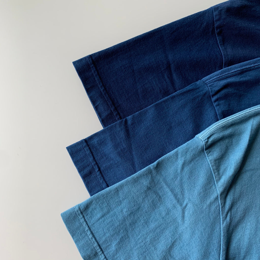 Tsuri-Ami Loopwheel T-Shirt II - Indigo - Sukumo Natural Indigo Hand-Dyed - Tempo