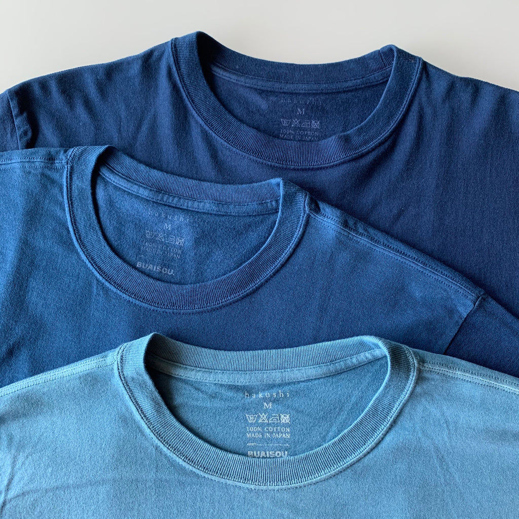Tsuri-Ami Loopwheel T-Shirt II - Indigo - Sukumo Natural Indigo Hand-Dyed - Tempo