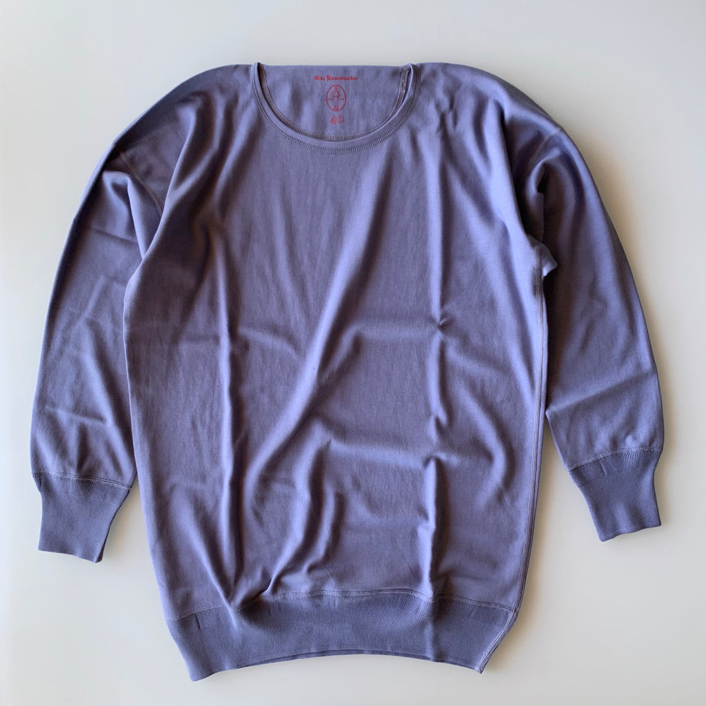 US004 Crew Neck Long Sleeve in French Blue - Tempo