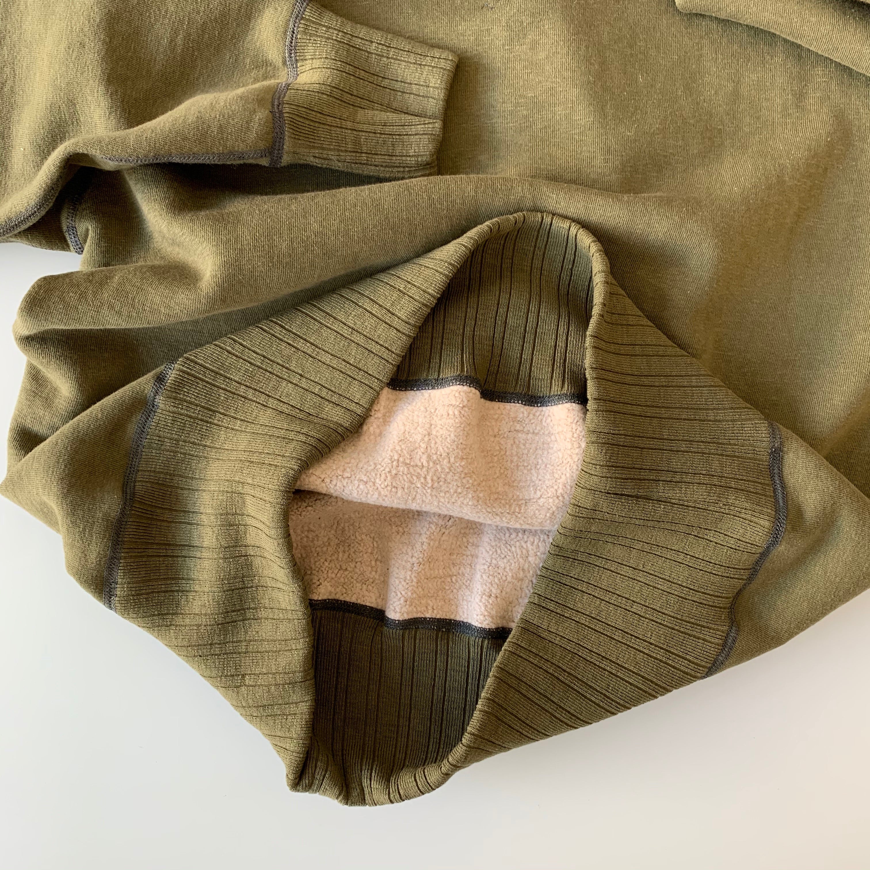 After-Hood Tsuriami Loopwheel Mother Cotton Sweat Parka in Olive - Tempo