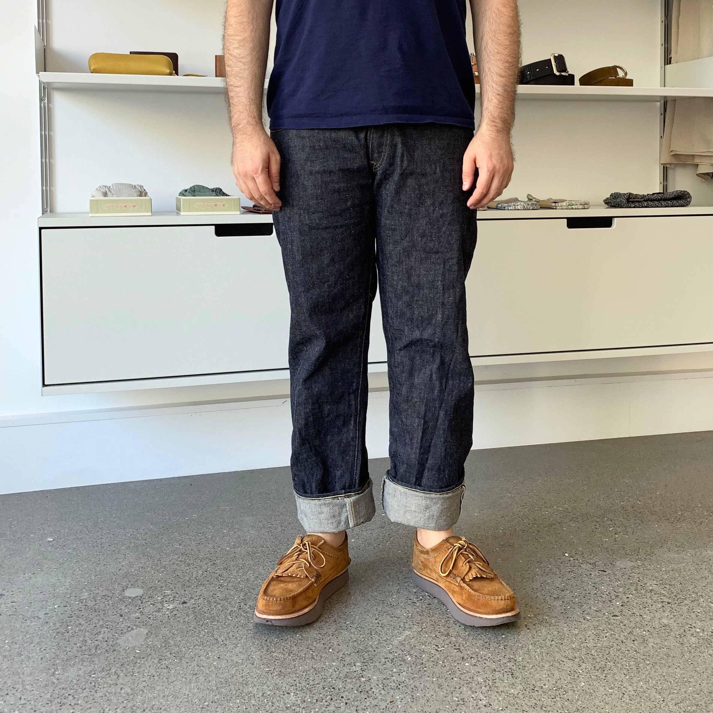 Natural Indigo 14.5oz  Selvedge Jeans 1955 XX Model - Narrow Straight - OW (955-XX) - Tempo