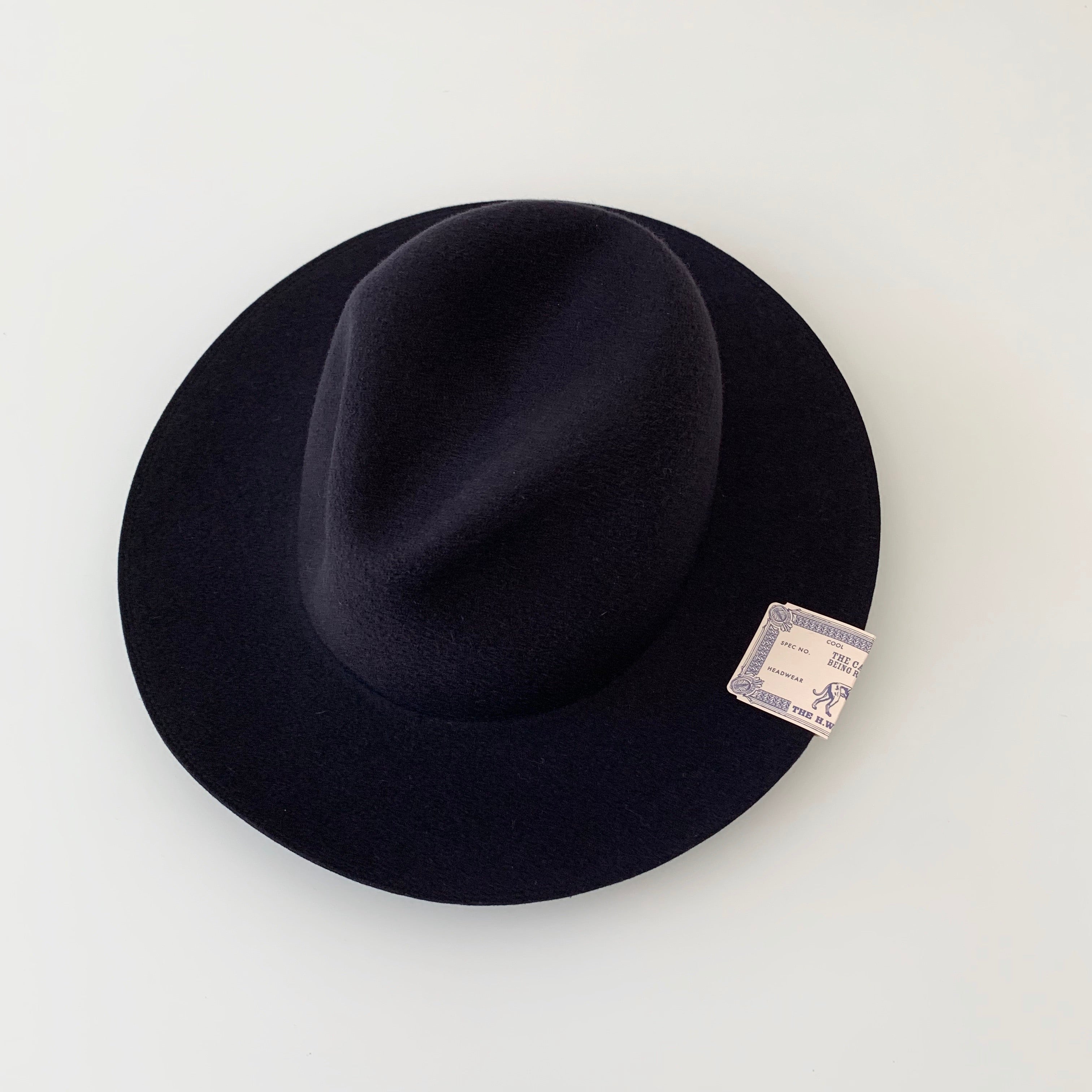 Travelers Hat in Navy Merino Wool Felt - Tempo