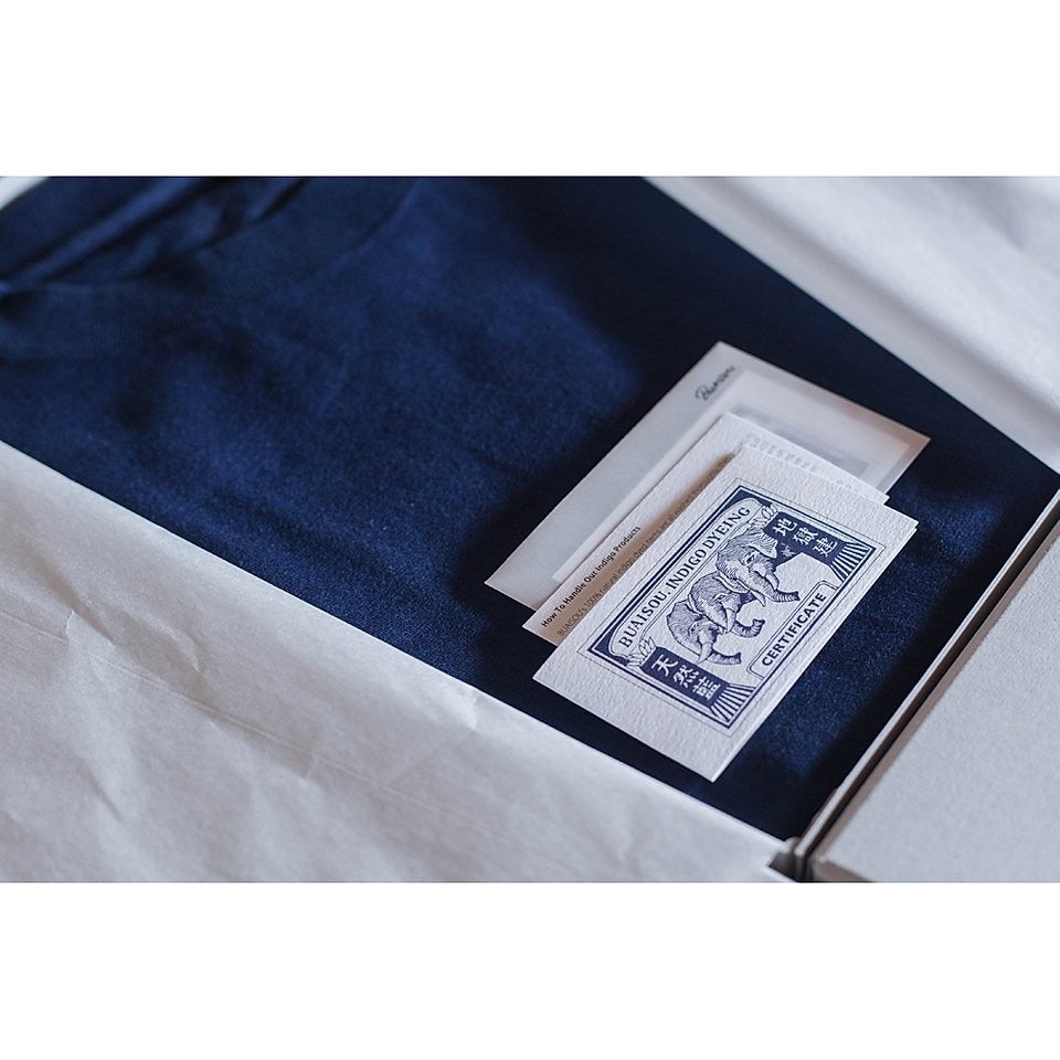 Tsuri-Ami Loopwheel T-Shirt II - Dark Indigo - Sukumo Natural Indigo Hand-Dyed - Tempo