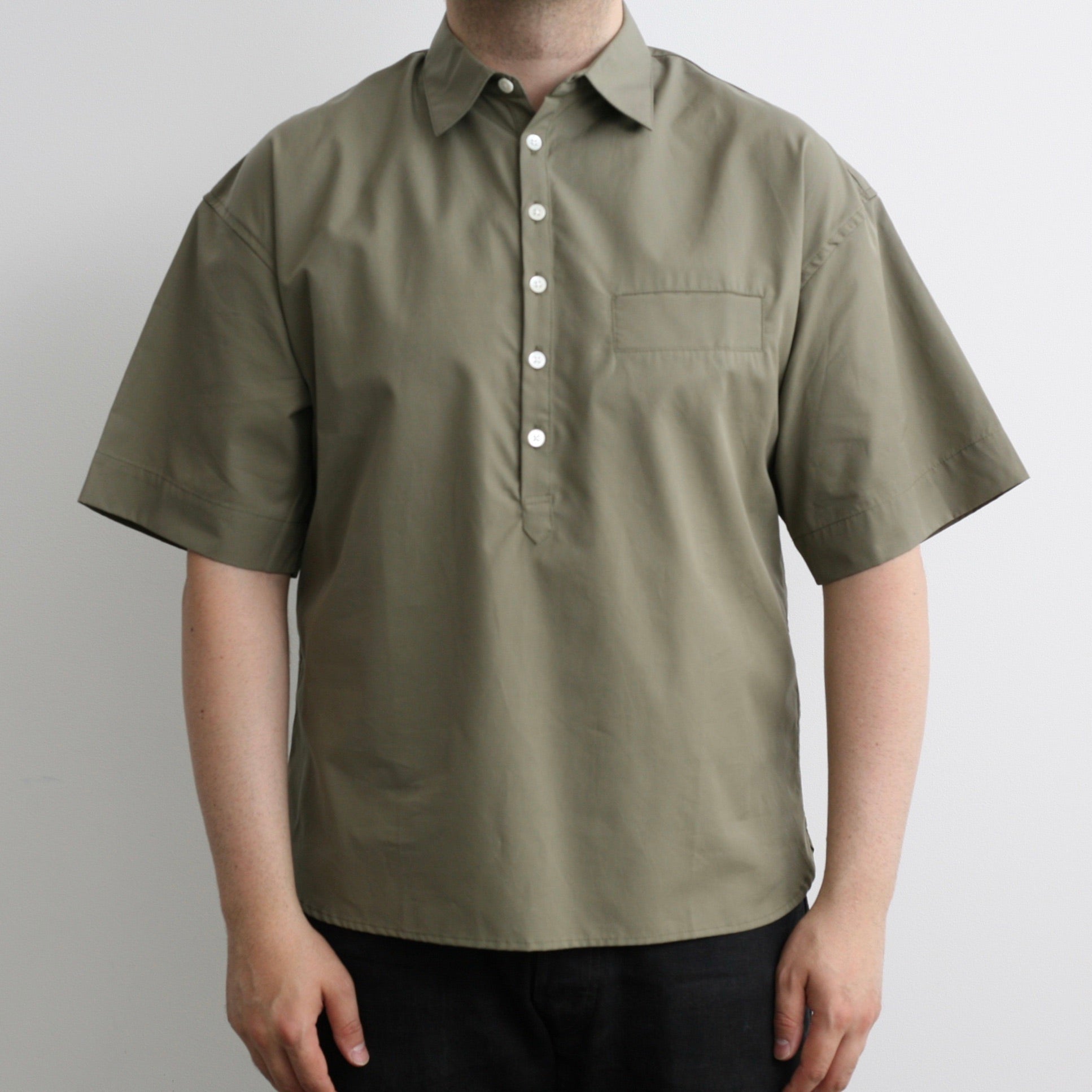"Shiosaino" Cotton Shirts in Olive