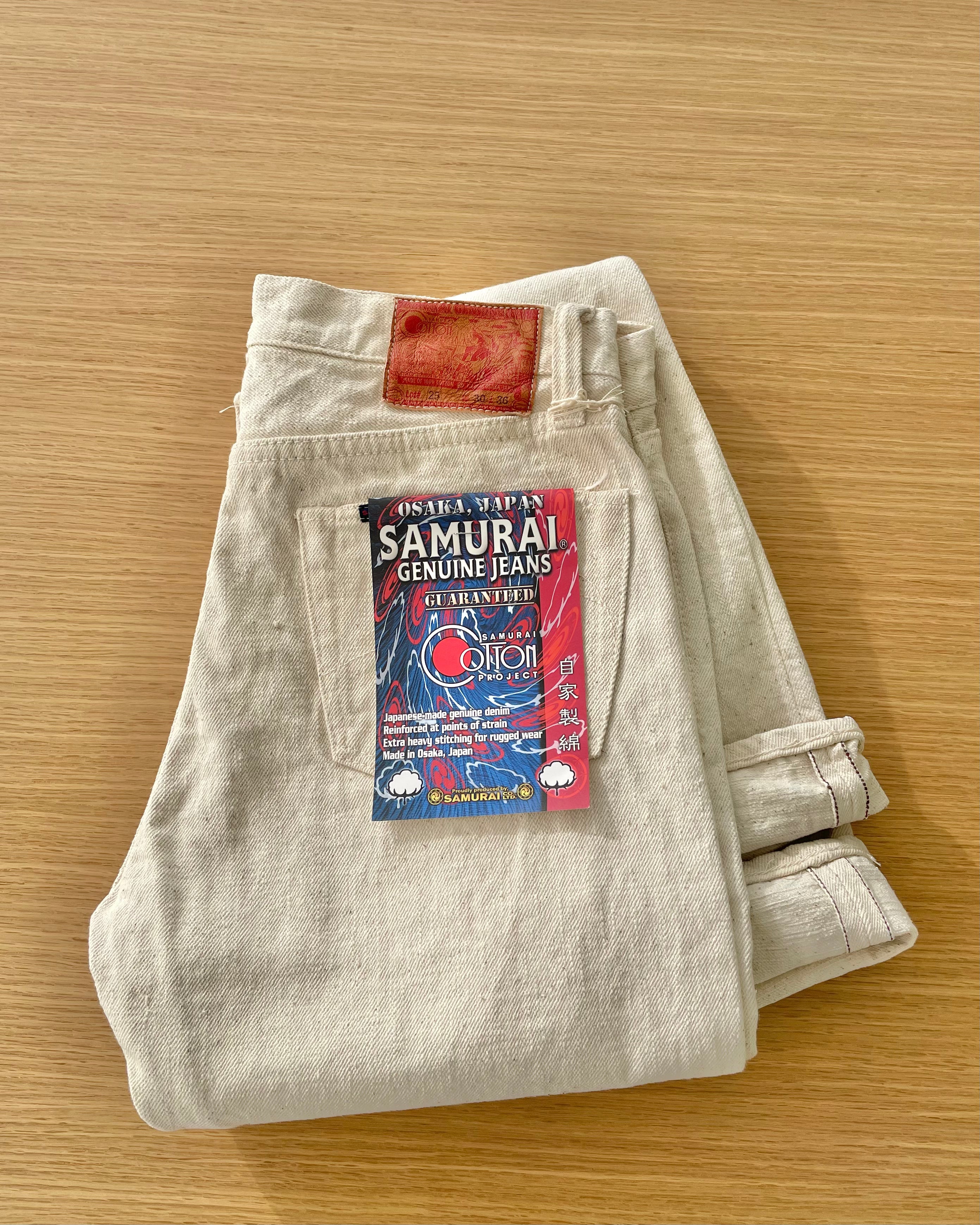 18oz Japanese Organic Cotton Ecru Selvedge Denim - Slim Straight OW - Tempo