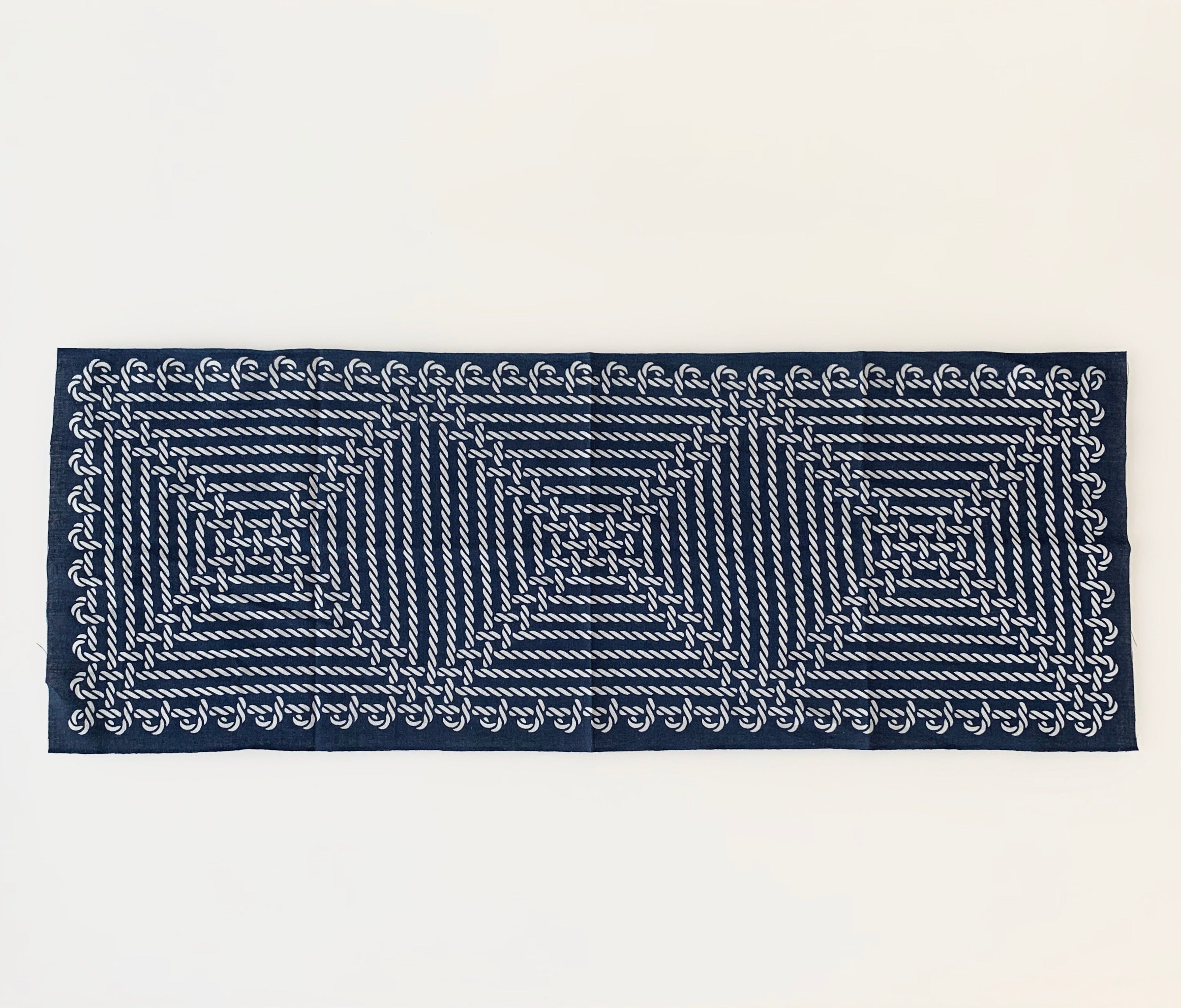 Sukumo Natural Indigo Hand-Dyed Tenugui Waffle Towel - Tempo