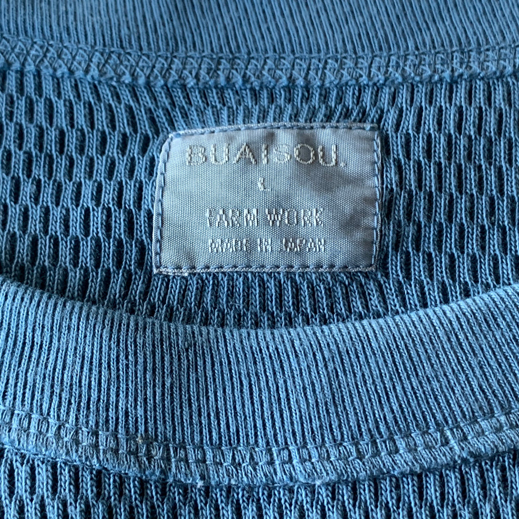 Thermal Long Sleeve - Light Indigo Cotton  - Sukumo Natural Indigo Hand-Dyed - Tempo