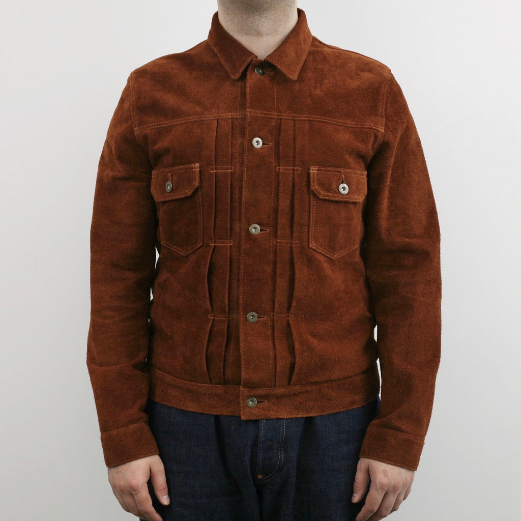 Steer Roughout Suede Type II G Jacket in Camel (TB-141) - Tempo