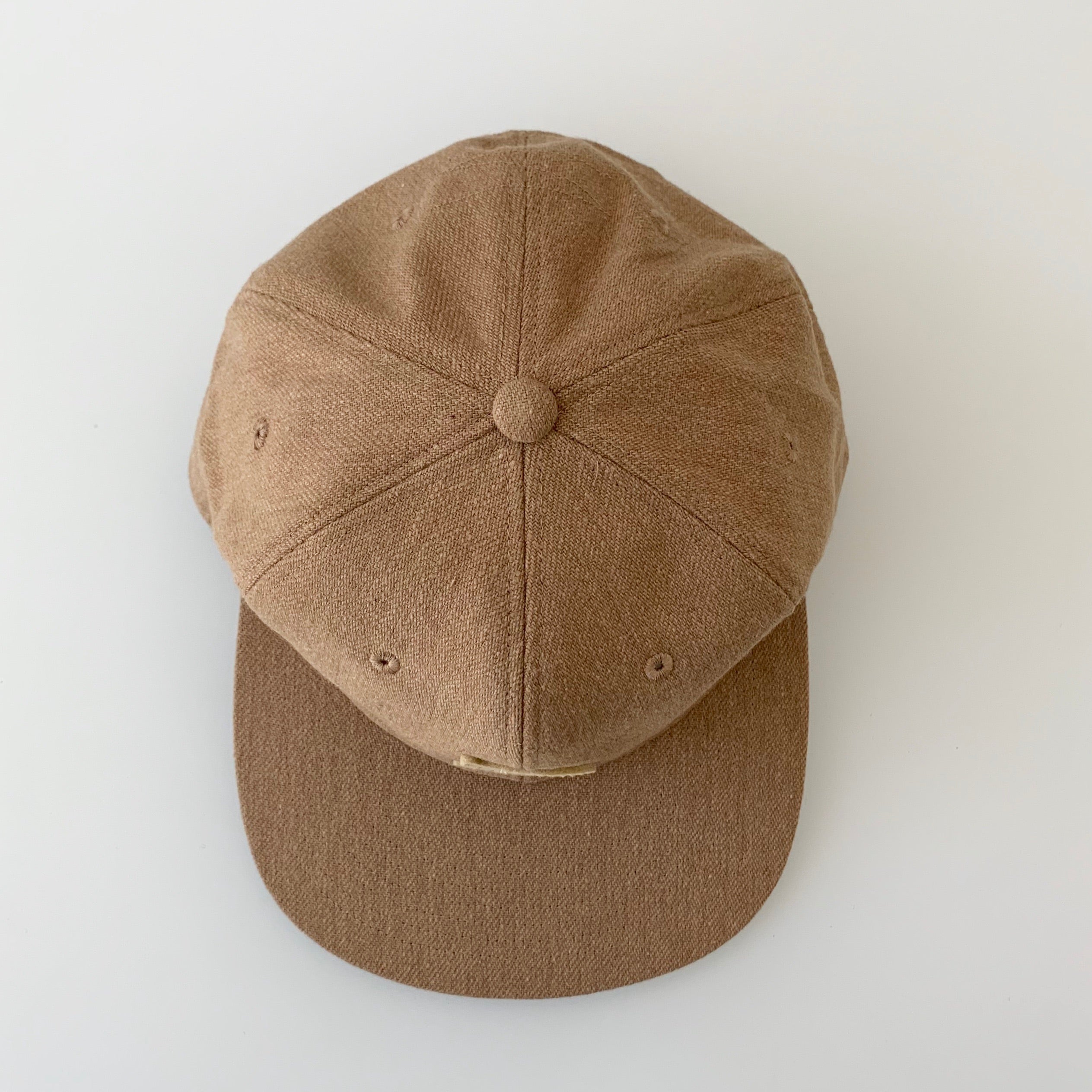 Baseball Cap in Beige Wool Cotton - Tempo