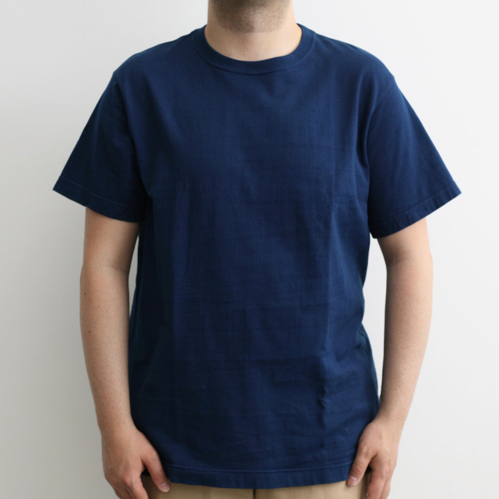 Tsuri-Ami Loopwheel T-Shirt II - Dark Indigo - Sukumo Natural Indigo Hand-Dyed - Tempo