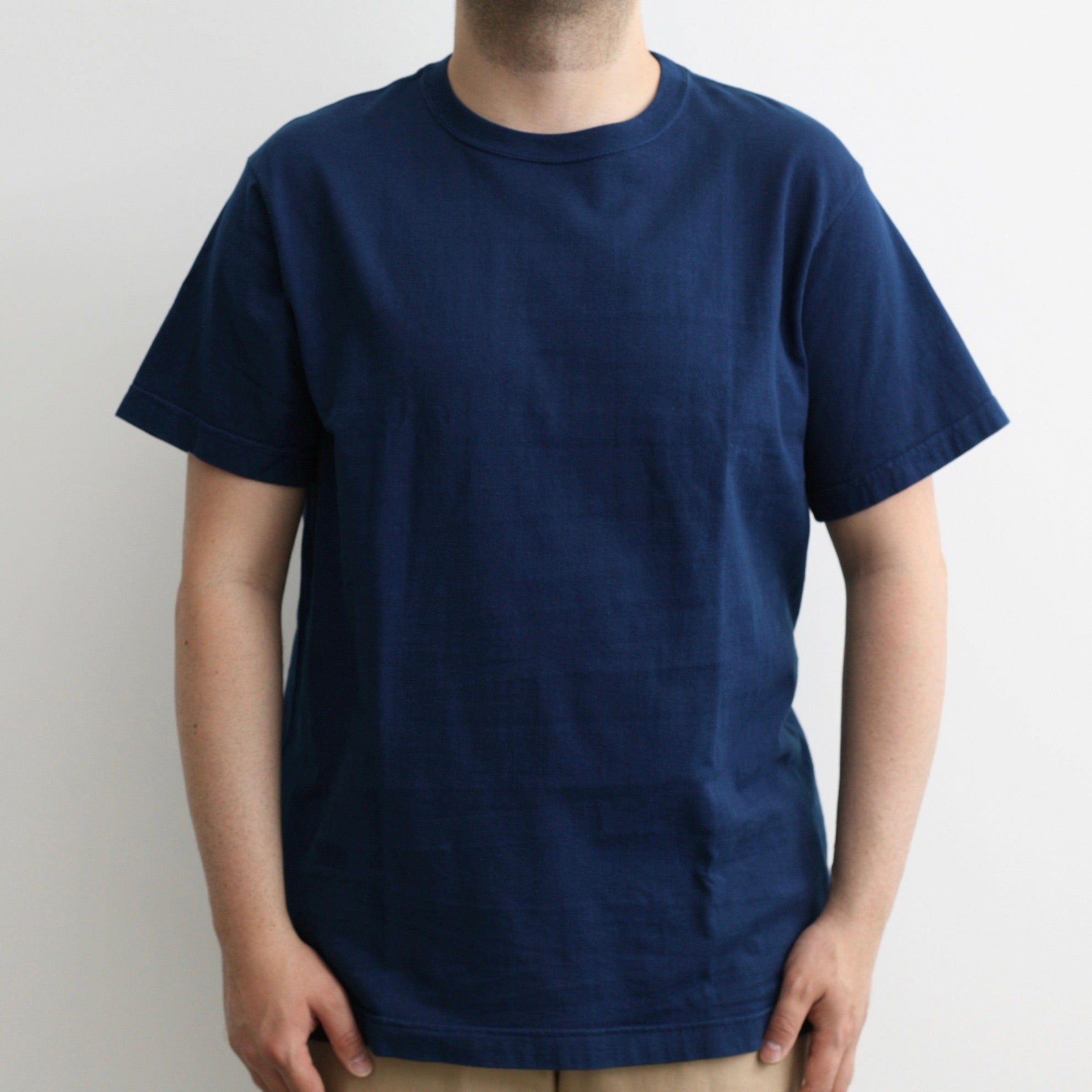 Tsuri-Ami Loopwheel T-Shirt II - Dark Indigo - Sukumo Natural Indigo Hand-Dyed - Tempo