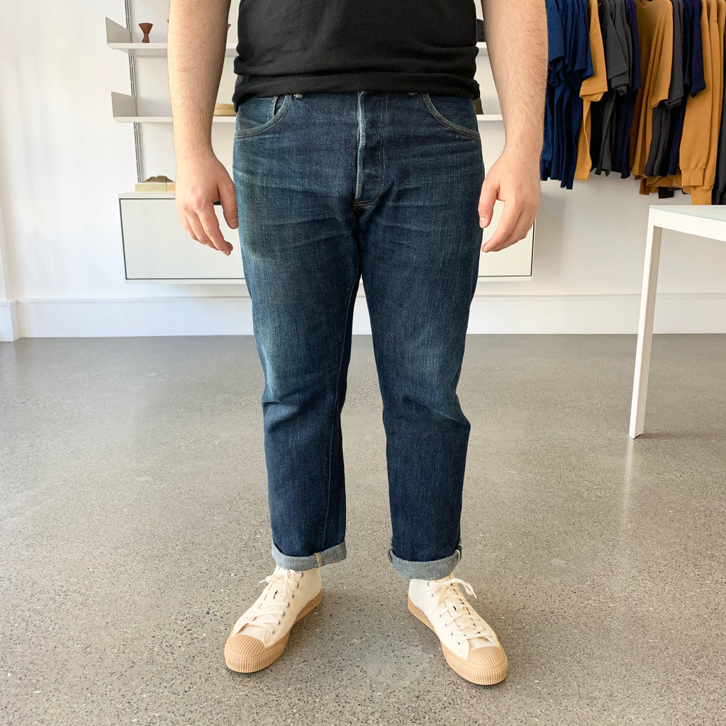 EHT - "Earth" High Tapered 18oz Greencast Selvedge Jeans - Tempo