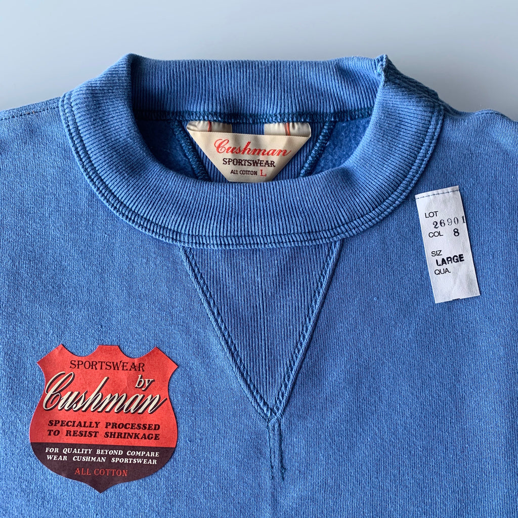 Tsuri-Ami Loopwheel Set-In-Sleeve Sweatshirt in Sax Blue - Tempo