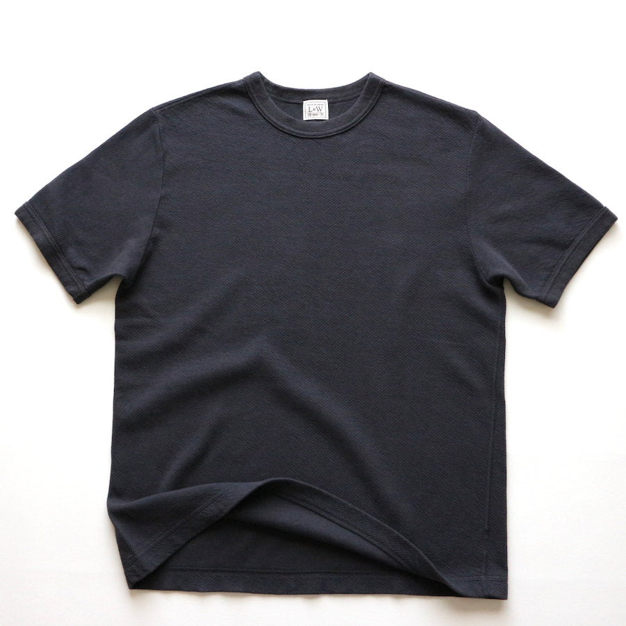 Twill Face Knit Military Crewneck in Antique Black - Tempo