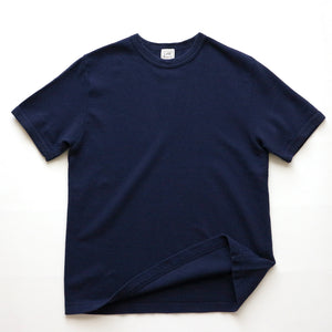 Twill Face Knit Crewneck in Deep Navy