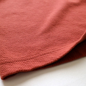 Twill Face Knit Military Crewneck in Deep Cherry