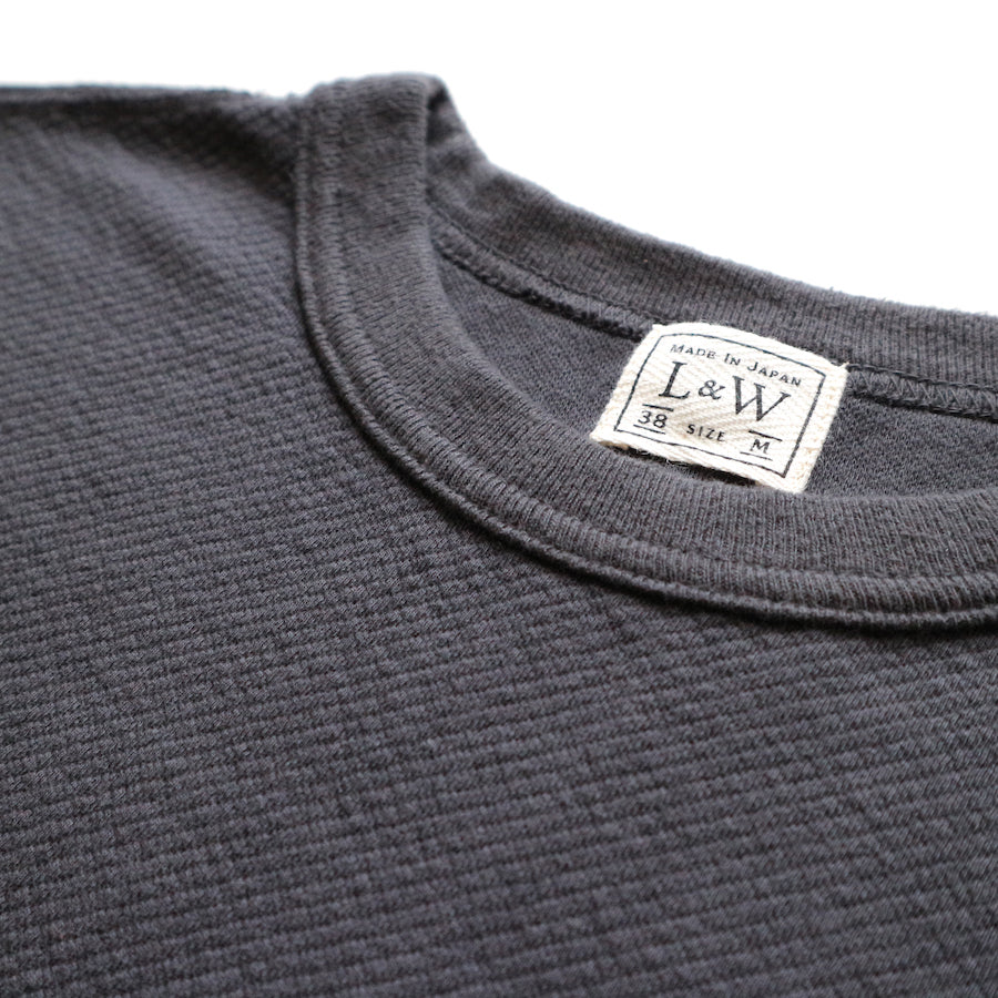 Twill Face Knit Military Crewneck in Antique Black - Tempo