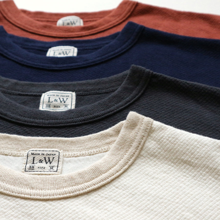 Twill Face Knit Crewneck in Deep Navy