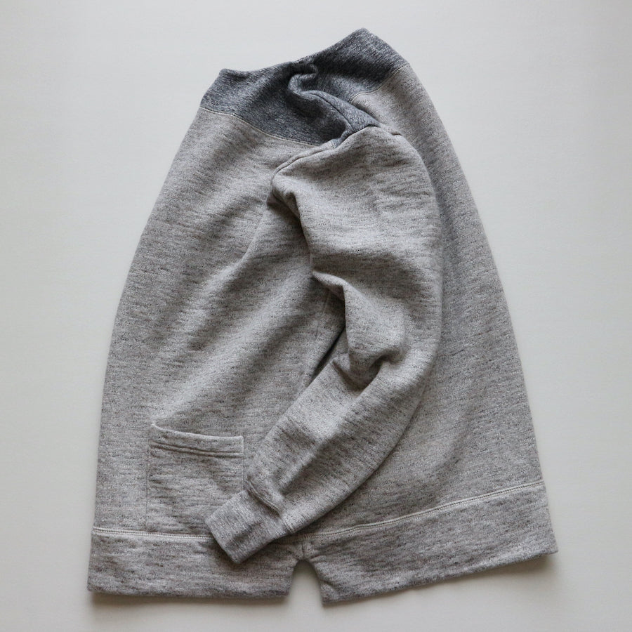 Vintage Slub 1950's Boatneck Sweatshirt in Heather Brown x Heather Grey - Tempo