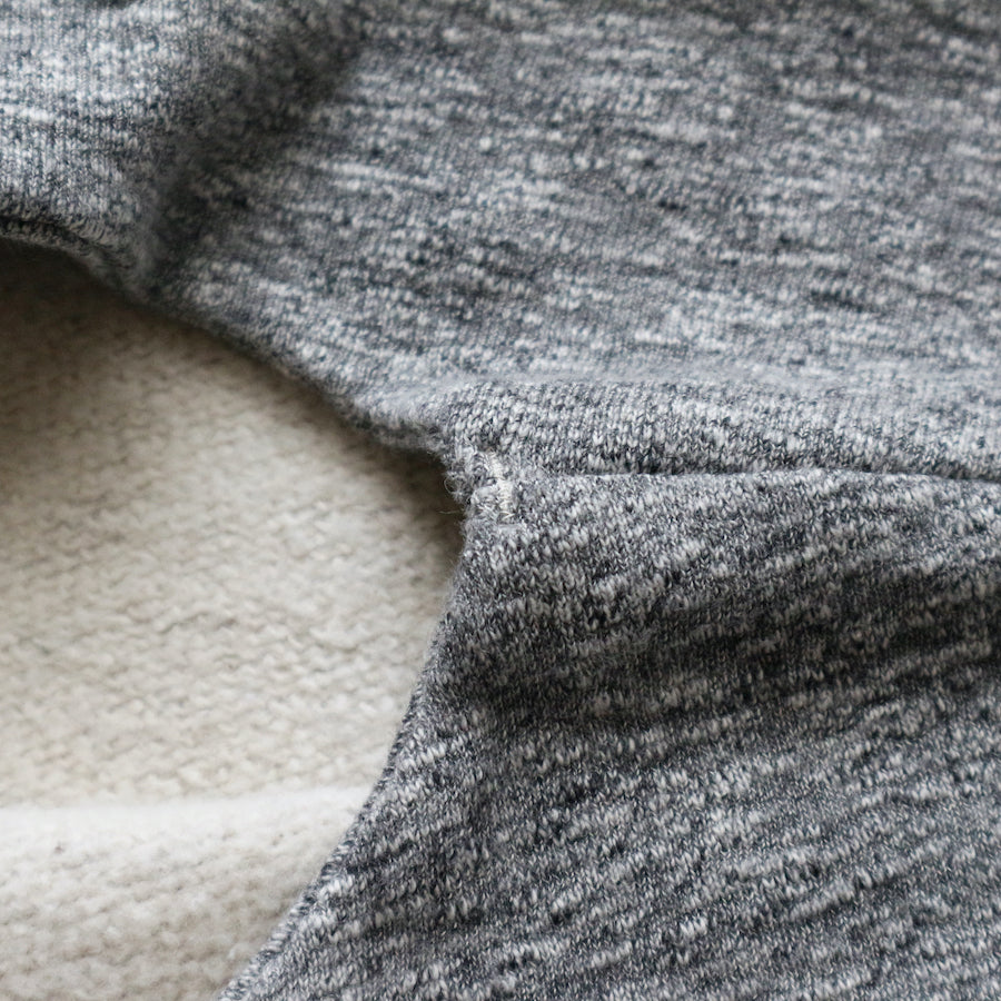 Vintage Slub 1950's Boatneck Sweatshirt in Heather Brown x Heather Grey - Tempo