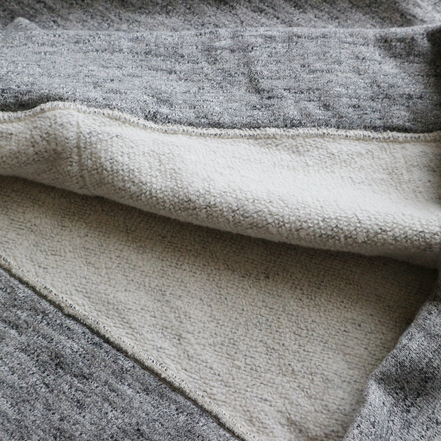 Vintage Slub 1950's Boatneck Sweatshirt in Heather Brown x Heather Grey - Tempo