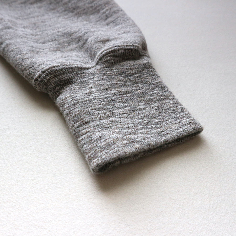 Vintage Slub 1950's Boatneck Sweatshirt in Heather Brown x Heather Grey - Tempo