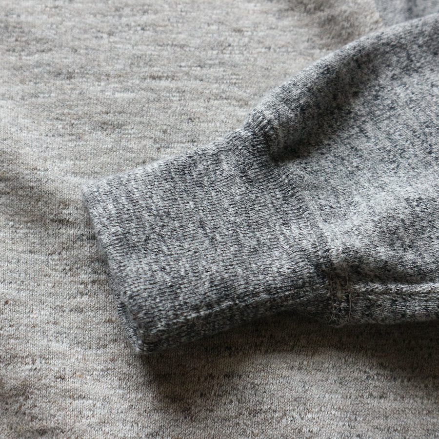 Vintage Slub Cotton 1930's Raglan Sweatshirt in Heather Brown x Heather Grey - Tempo