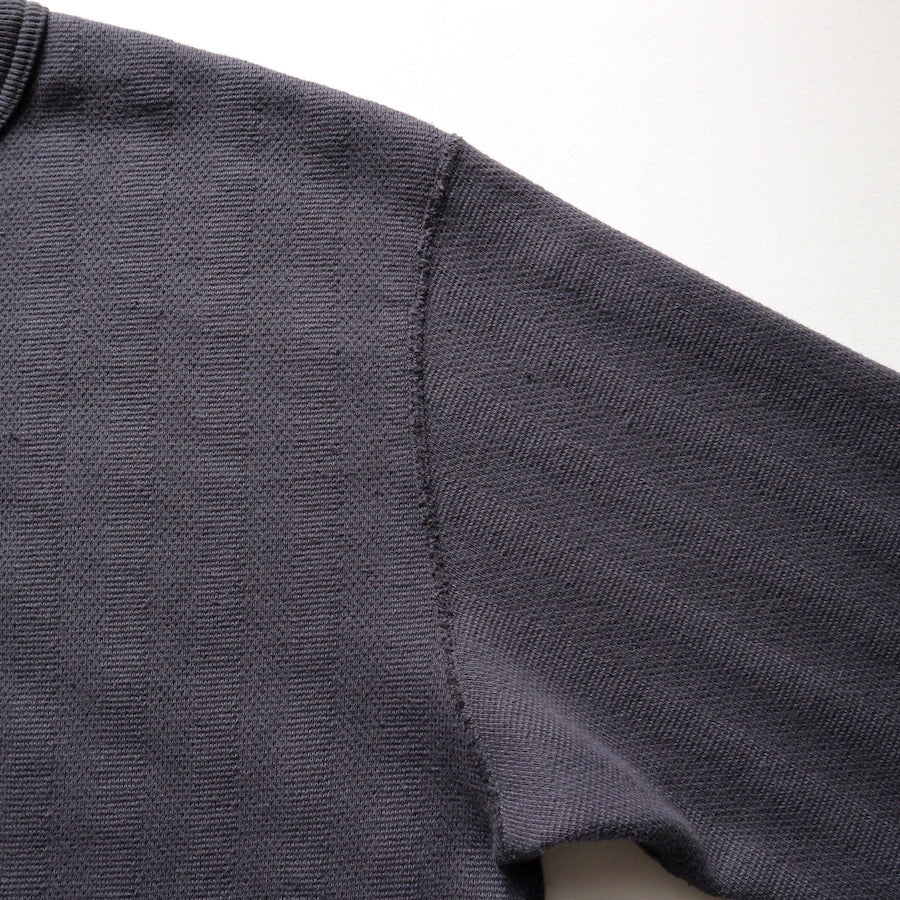 Vintage Jacquard Knit V-Gusset Sweatshirt in Antique Black - Tempo