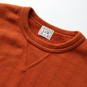 Vintage Jacquard Knit V-Gusset Sweatshirt in Russet Orange - Tempo