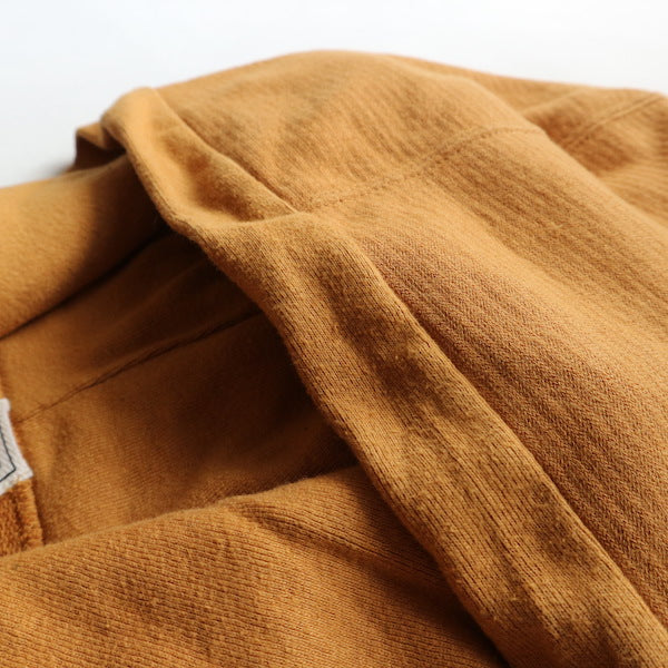 Striped Face French Terry 50’s Double Zip Parka in Mustard