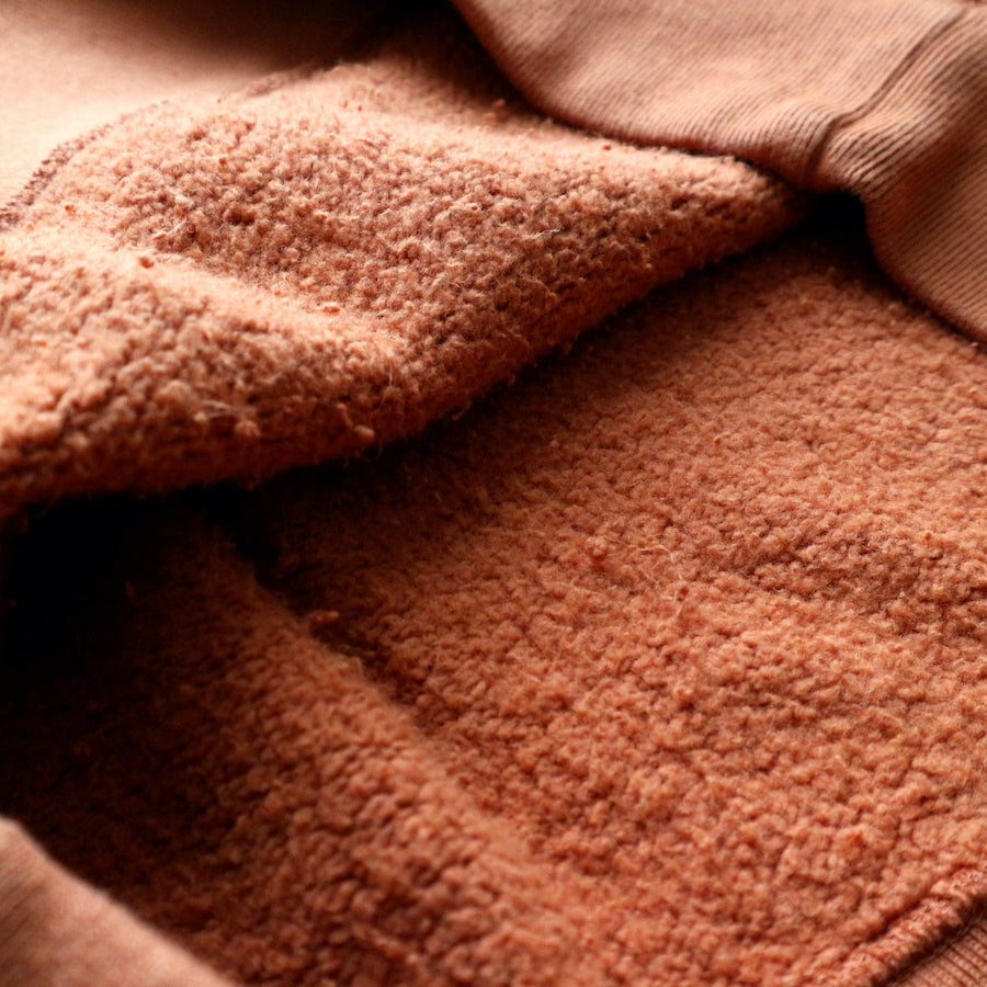 Tompkin's Knit Crew Neck Sweatshirt in Orange Brown - Tempo