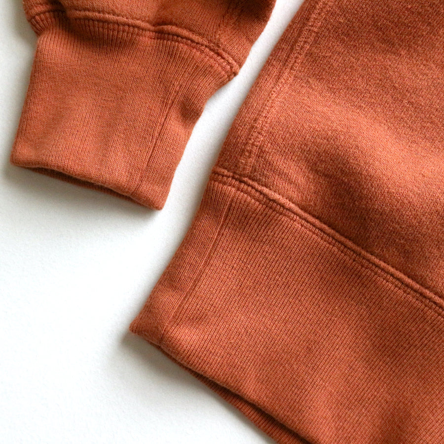 Tompkin's Knit Crew Neck Sweatshirt in Orange Brown - Tempo