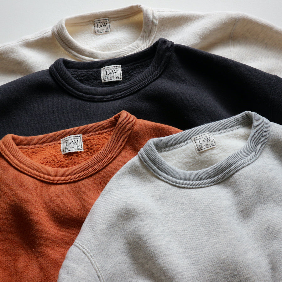 Tompkin's Knit Crew Neck Sweatshirt in Orange Brown - Tempo