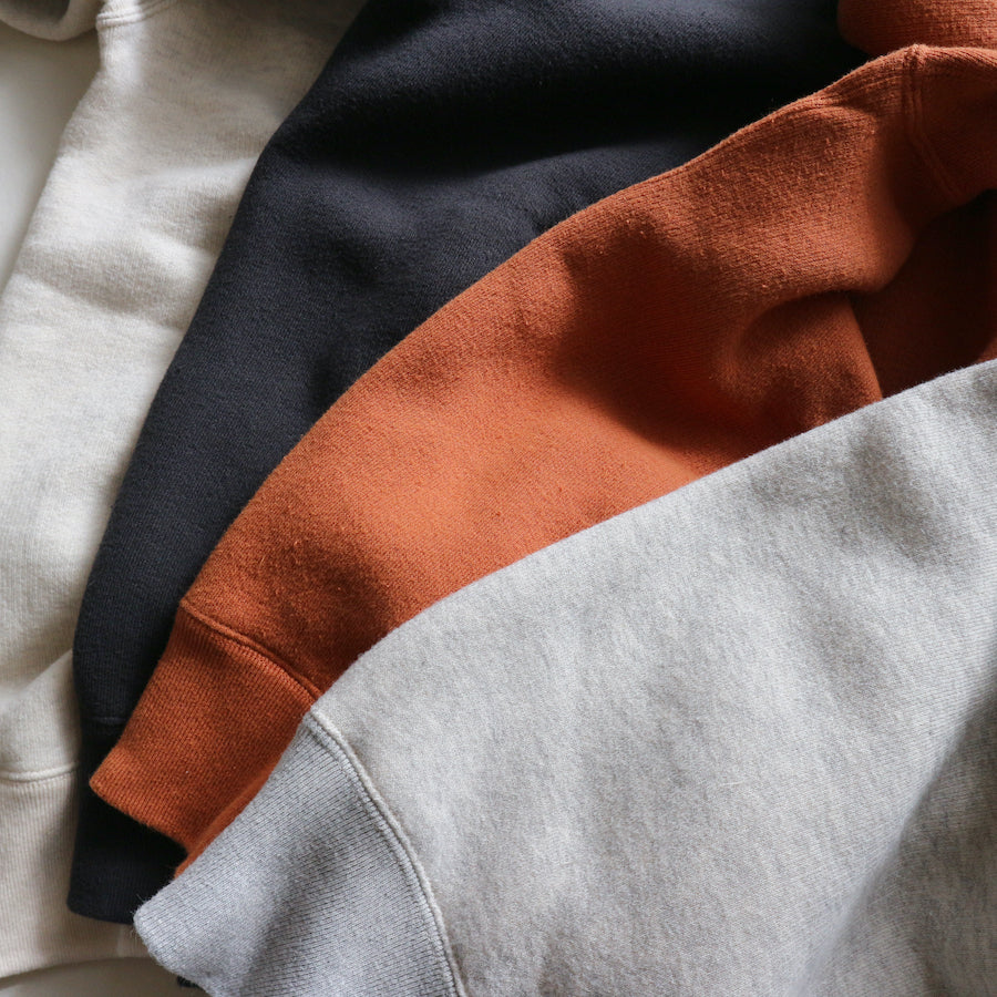 Tompkin's Knit Crew Neck Sweatshirt in Orange Brown - Tempo