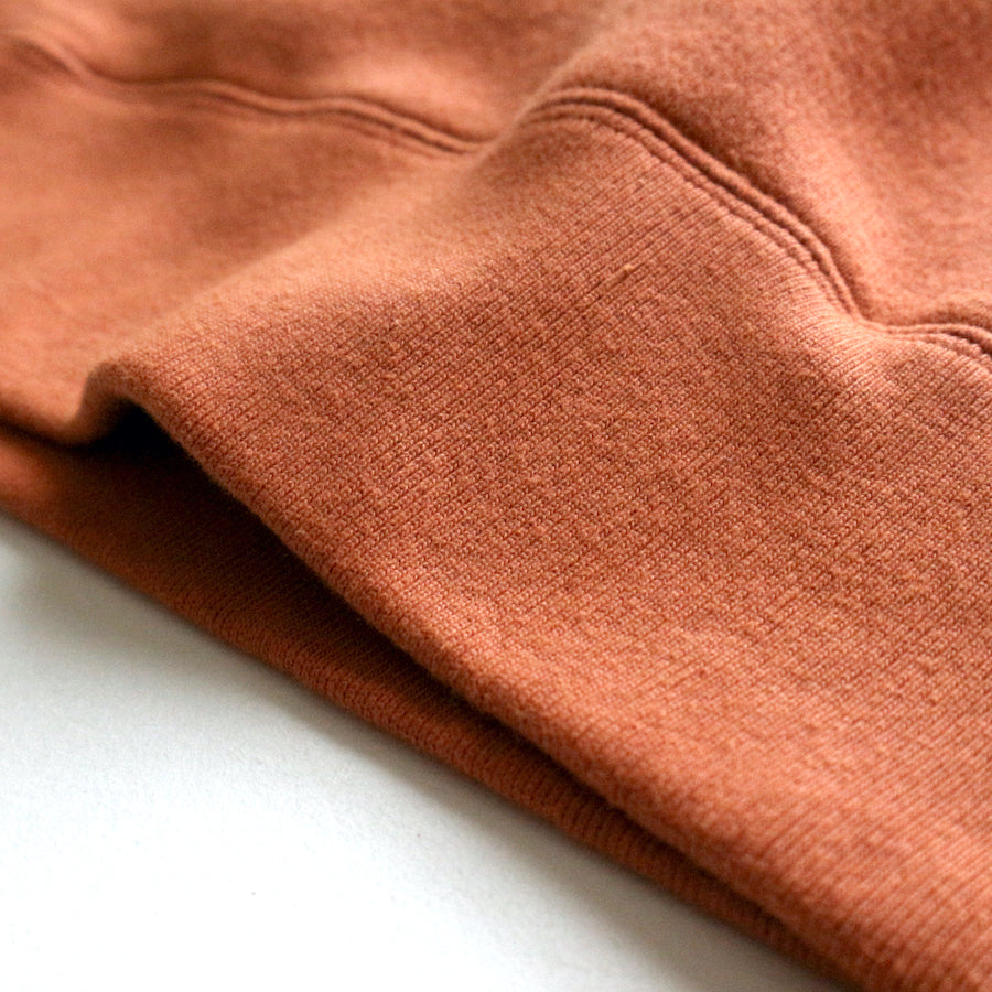 Tompkin's Knit Crew Neck Sweatshirt in Orange Brown - Tempo